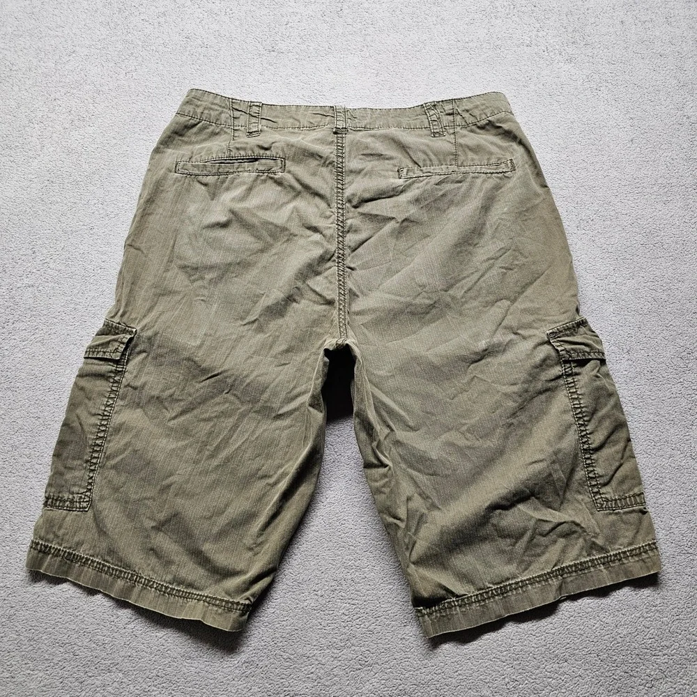 Calvin Klein Jeans Mens 32 Cargo Shorts Olive Green Relaxed Fit Cotton Blend
